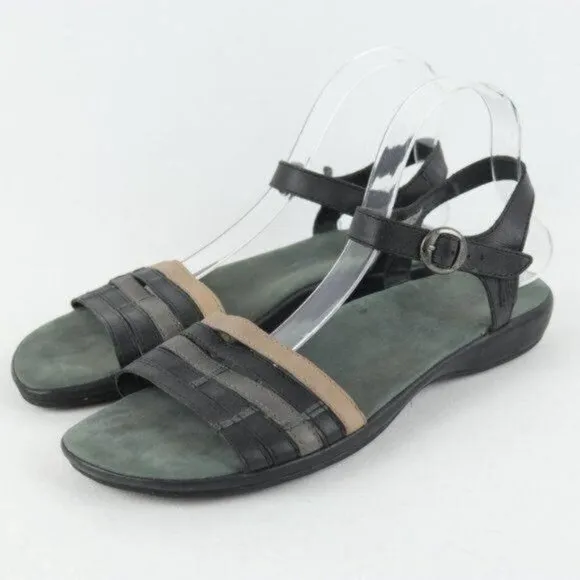 Keen Emerald City Women' Size 11 Black Leather Quarter Strap Flat Sandals