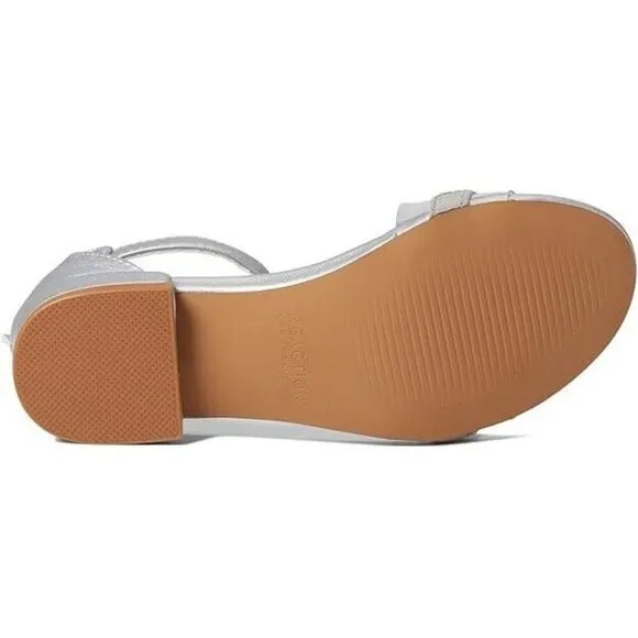 Kenneth Cole Reaction Sandals Girls US 1 Silver Rhinestone Ankle Strap KHD623