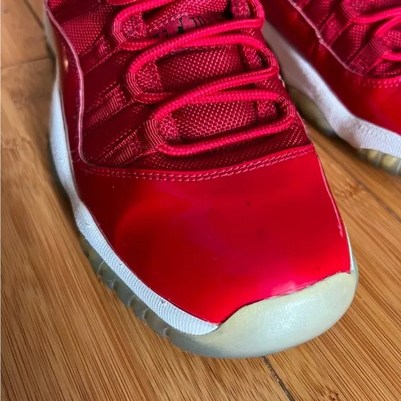Kids Red Jordan 11 Retro Win like 96 Sneakers