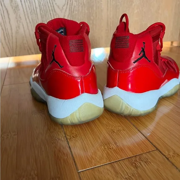 Kids Red Jordan 11 Retro Win like 96 Sneakers