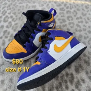Kids' Stylish Purple and Yellow Sneakers