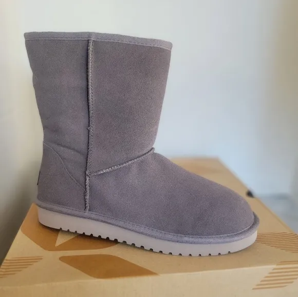 KOOLABURRA BY UGG KOOLA SHORT RABBIT GREY BOOTS - WOMEN'S