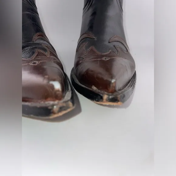 Ladies Old Gringo Diego Brown Two Toned Leather Western Boots 7 B​​​​​​​​