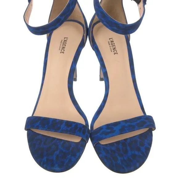 L’Agence Suede Heeled Sandals - Luxury brand