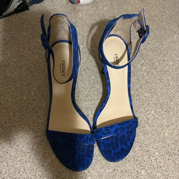 L’Agence Suede Heeled Sandals - Luxury brand