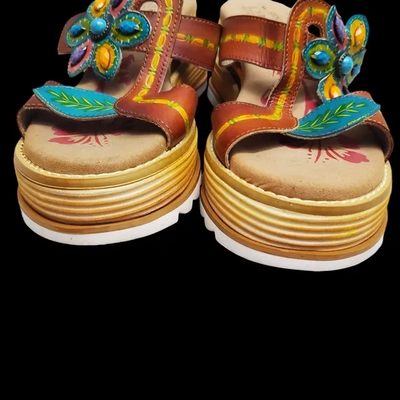L’artiste by Spring Step &quot;Climber&quot; Slide Platform Sandals NWOT Comfort