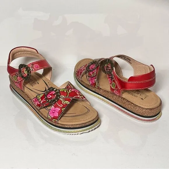 L'Artiste x Jane &amp; Coco Leather Sandals - Gabriola