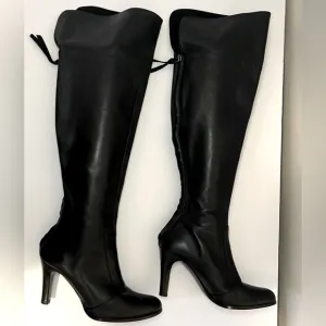 Lauren Ralph Lauren Black Beatrice Leather Over the Knee Boots