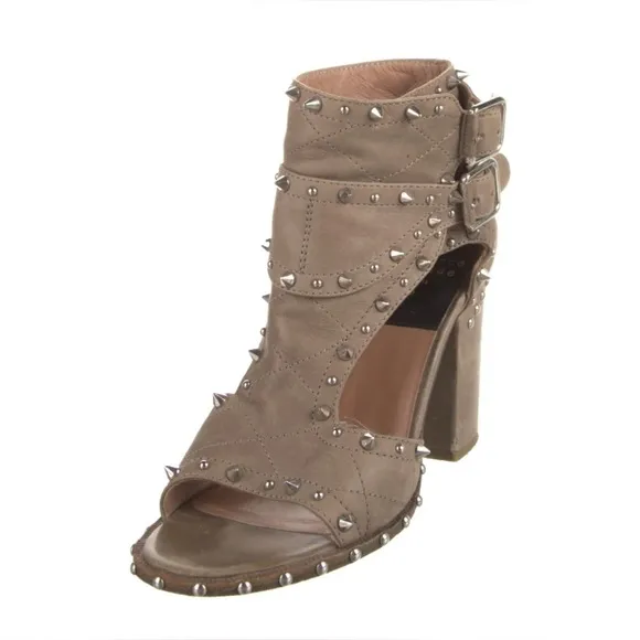 Laurence Dacade Deric Leather Studded Bootie Sandals