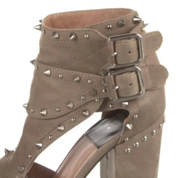 Laurence Dacade Deric Leather Studded Bootie Sandals
