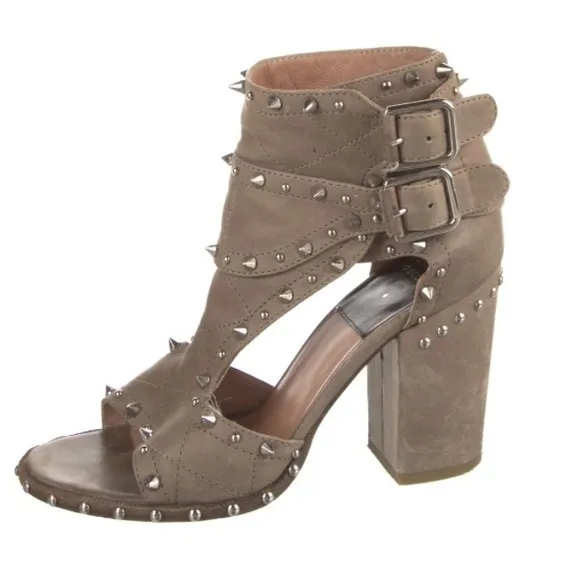 Laurence Dacade Deric Leather Studded Bootie Sandals