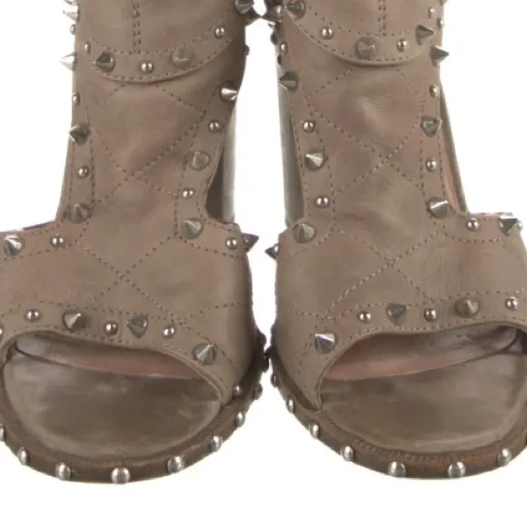 Laurence Dacade Deric Leather Studded Bootie Sandals