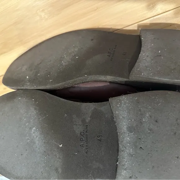 Leather fleece lined boots APC size 43
