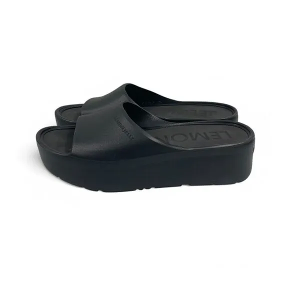 Lemon Jelly Women's Platform Sandals 41/11 Black Water-Friendly Comfort Wedges