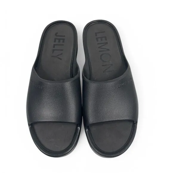 Lemon Jelly Women's Platform Sandals 41/11 Black Water-Friendly Comfort Wedges