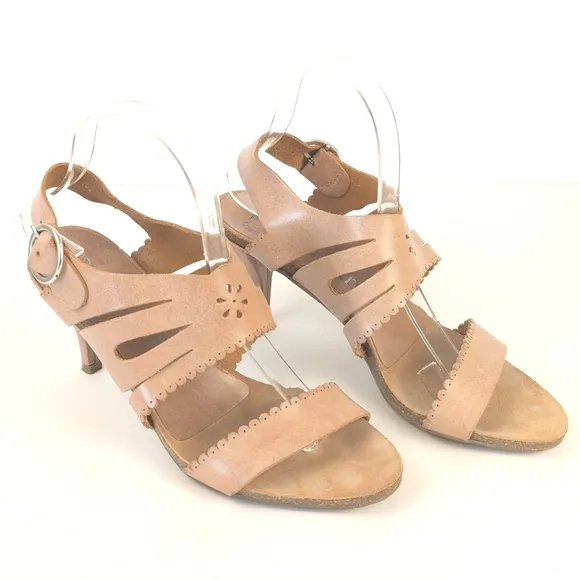 LIKE NEW Pedro Garcia Winona Leather Cutout Sandal Pink Size US 9 (39)