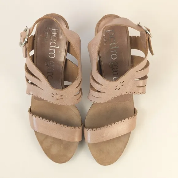 LIKE NEW Pedro Garcia Winona Leather Cutout Sandal Pink Size US 9 (39)