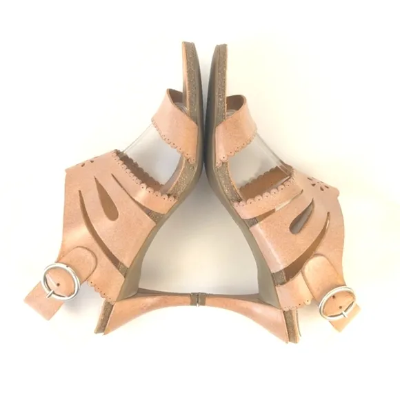 LIKE NEW Pedro Garcia Winona Leather Cutout Sandal Pink Size US 9 (39)