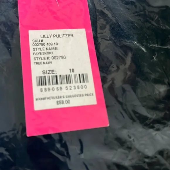 Lilly Pulitzer Faye Skort True Navy 10