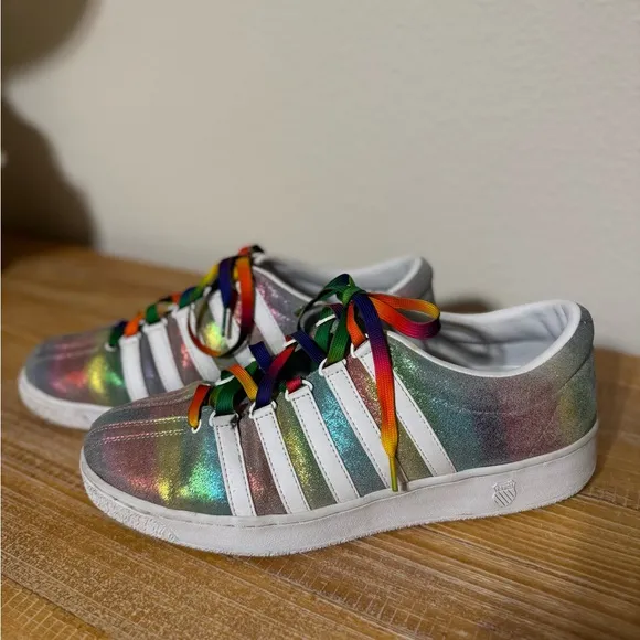 Limited Edition K-Swiss Classic LX x NOH8 Rainbow Mens LGBTQ Pride Sneakers Sz13