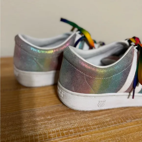 Limited Edition K-Swiss Classic LX x NOH8 Rainbow Mens LGBTQ Pride Sneakers Sz13