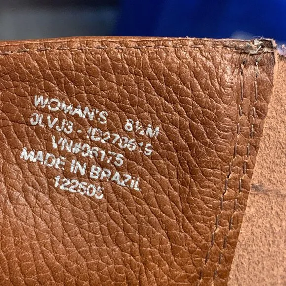 LL Bean Brown Leather Riding Boots 8.5 Full Zip