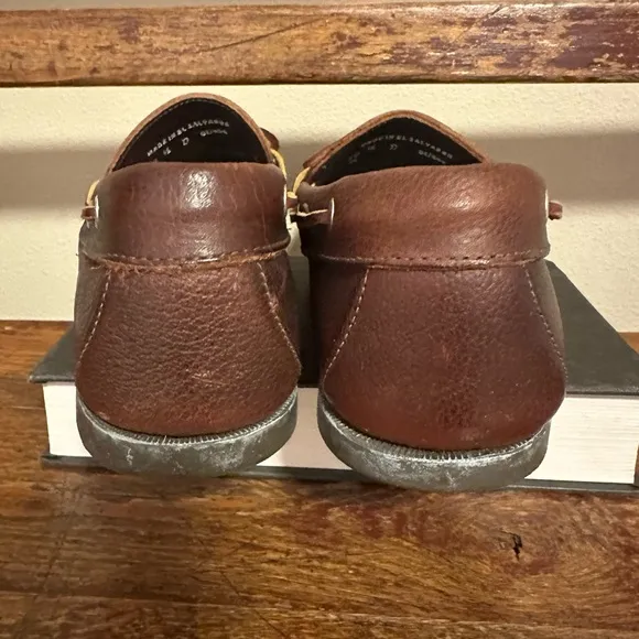 L.L. Bean Men's Camp Mocs Brown Leather Loafers Moccasins