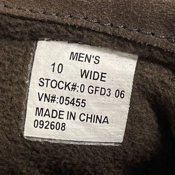 L.L. Bean Men's Primaloft Brown Suede Zip Up Boots Fleece Lined Size 10 Wide