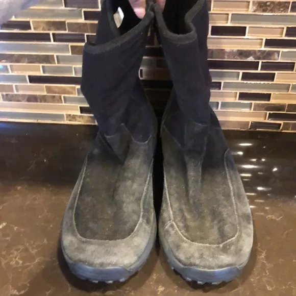 LL Bean suede‎ fleece lined mens winter boots size 10.5