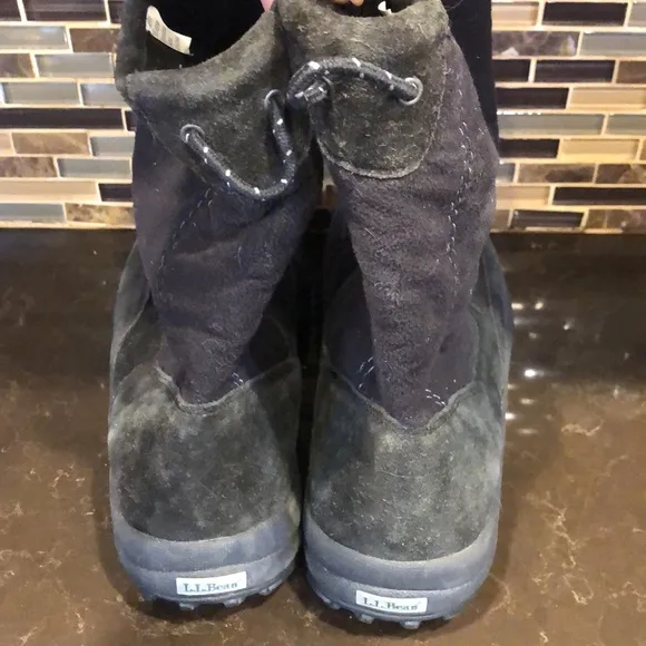LL Bean suede‎ fleece lined mens winter boots size 10.5