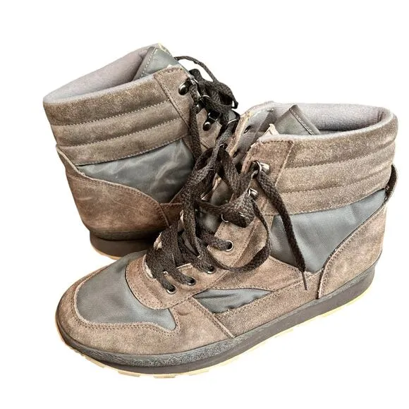L.L. BEAN Thinsulate Hiking Boots Mens Sz 10 High Top Tan Brown Outdoors READ