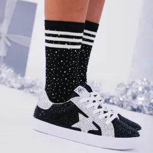 Lola   The Boys Black and White Panda Sneakers Size 1Y NEW