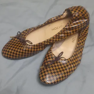 Louis Vuitton Brown Demere Ebene Flats