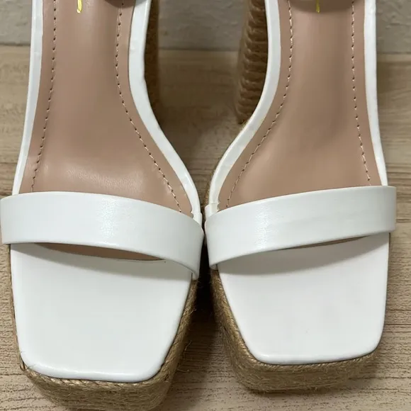 Lulus Amory White Platform Espadrille High Heel Sandals