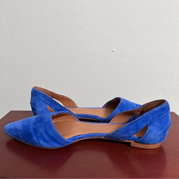 Madewell Blue Suede Flats Size 6.5