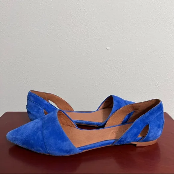 Madewell Blue Suede Flats Size 6.5