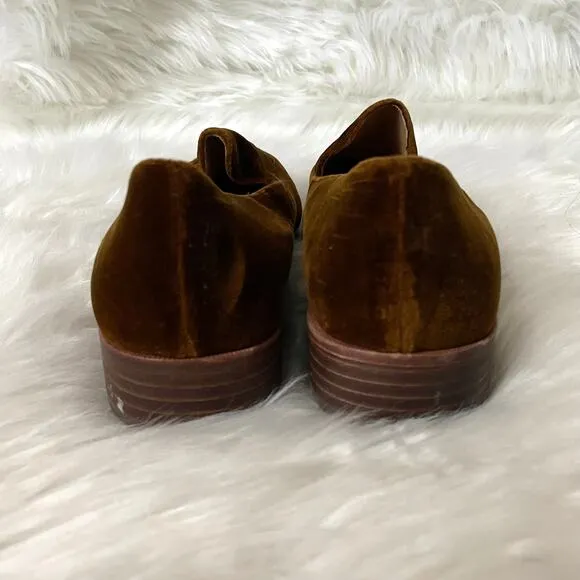 Madewell Loafers Womens Size 10 Brown The Frances Velvet Slip On Shoes Mules