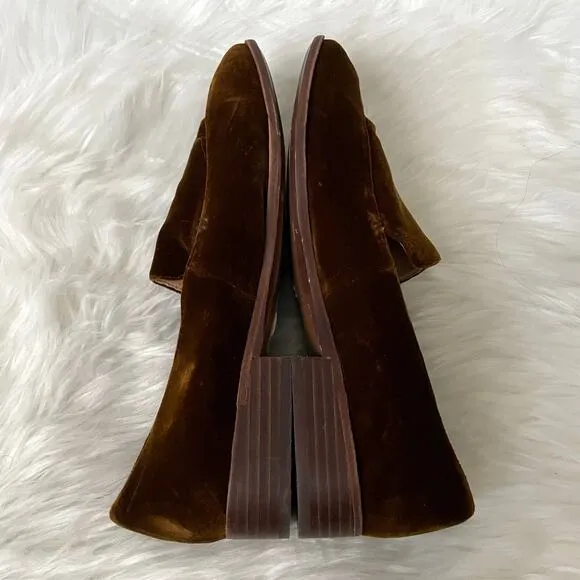 Madewell Loafers Womens Size 10 Brown The Frances Velvet Slip On Shoes Mules