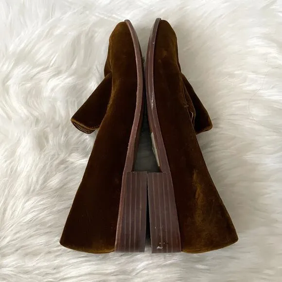 Madewell Loafers Womens Size 10 Brown The Frances Velvet Slip On Shoes Mules