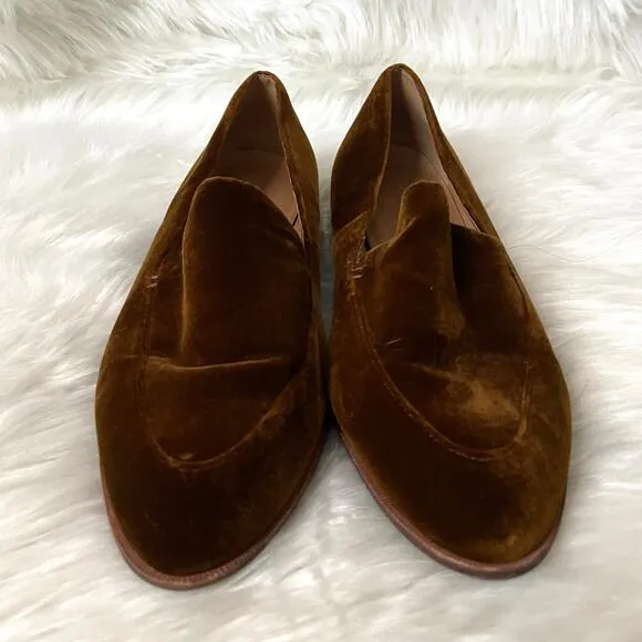 Madewell Loafers Womens Size 10 Brown The Frances Velvet Slip On Shoes Mules