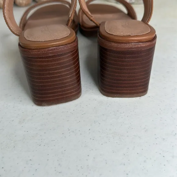 MADEWELL Ora Double-Strap Desert Camel Sandal - Leather - Size 8