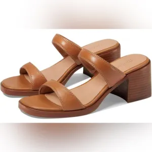MADEWELL Ora Double-Strap Desert Camel Sandal - Leather - Size 8
