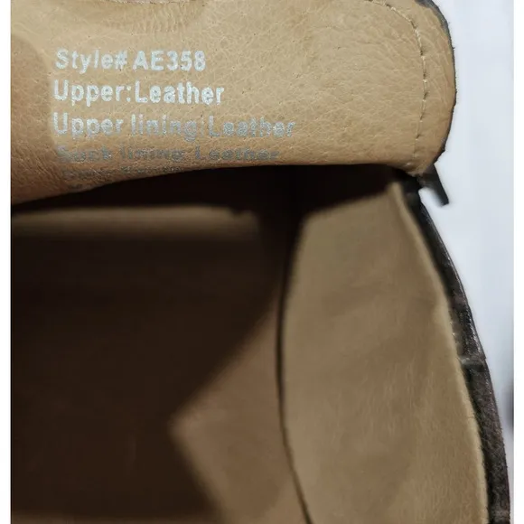Madewell The Alex Loafer Croc Embossed Leather Brown AE358 WOMENS SIZE 7