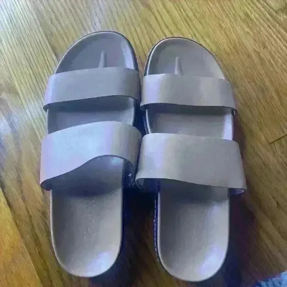 Madewell The Charley Brown Double-Strap Slide Sandal