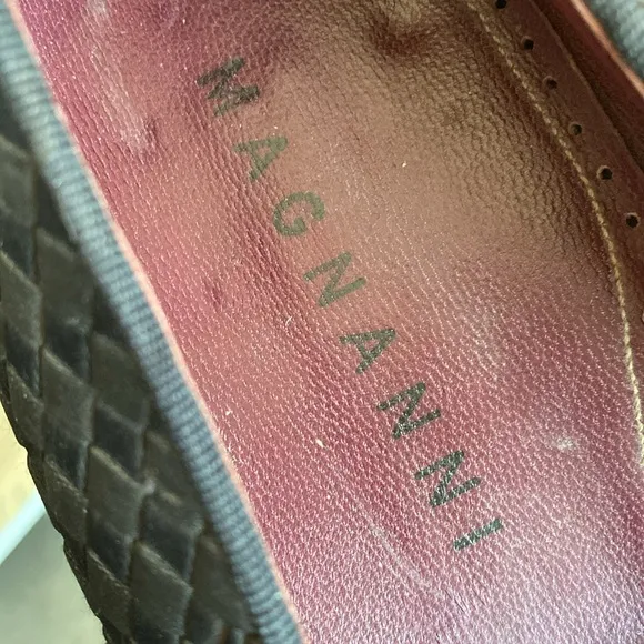 Magnanni loafers for men size 11 purple footbed stands out with weaved designs