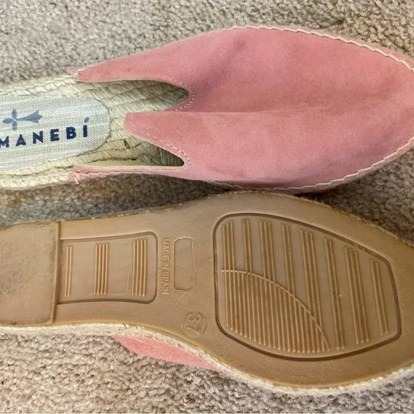 Manebi Blush Pink Slide Espadrilles