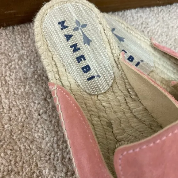 Manebi Blush Pink Slide Espadrilles