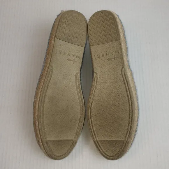 Manebi Hamptons Light Blue Suede Slip On Espadrilles