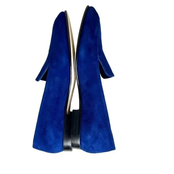 Manolo Blahnik Blue Suede Pitaka Loafers size 40