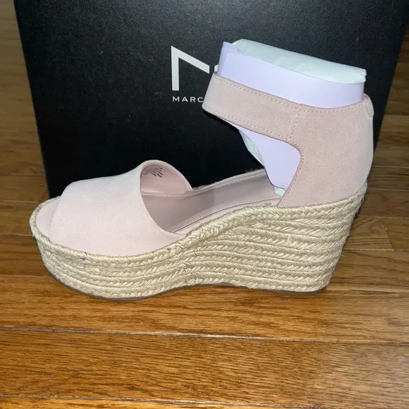 Marc Fisher LTD Alita Platform Wedge Espadrilles Sandals Light Pink Women’s 10
